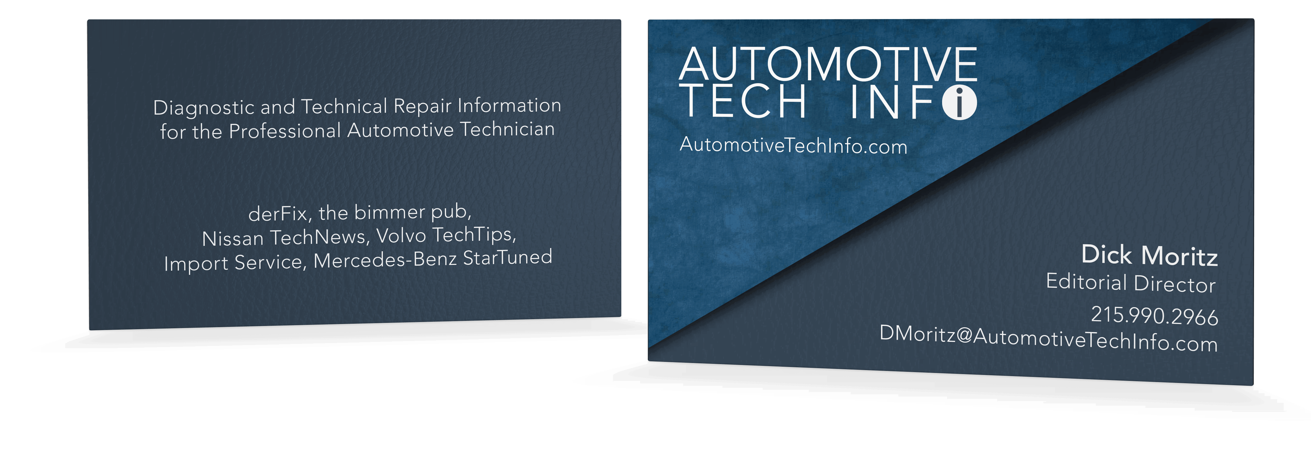 automotive tech info business card sample